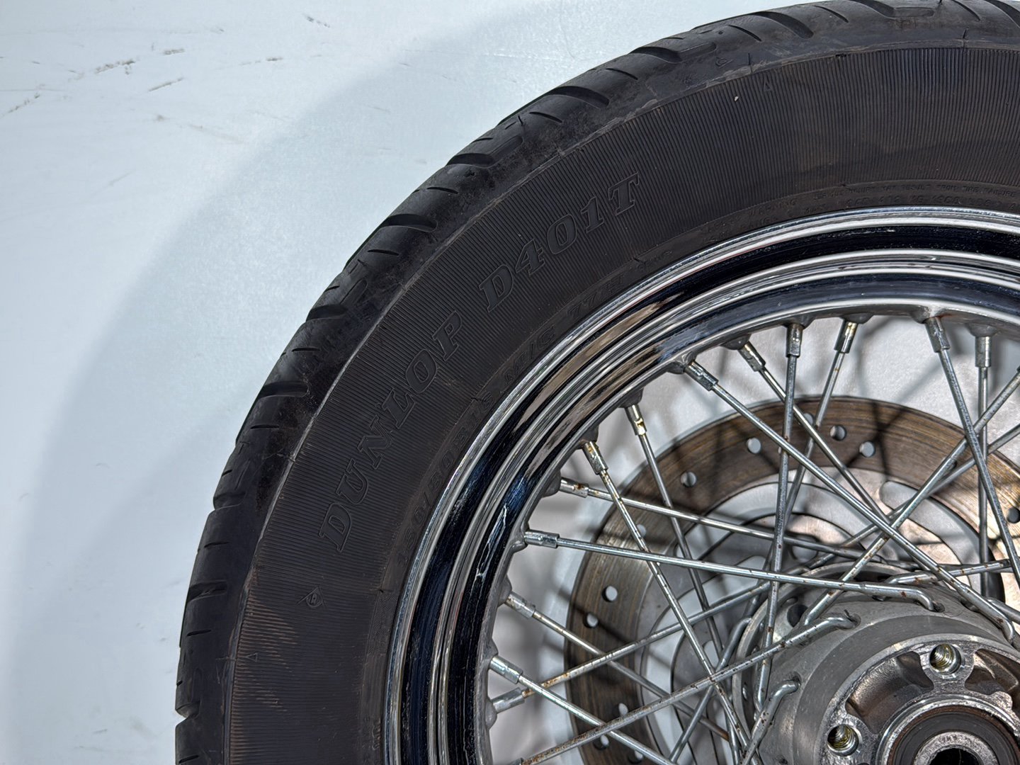 2005 Harley Dyna FXDWG Wide Glide OEM Rear Wheel Rim Tire Spoked