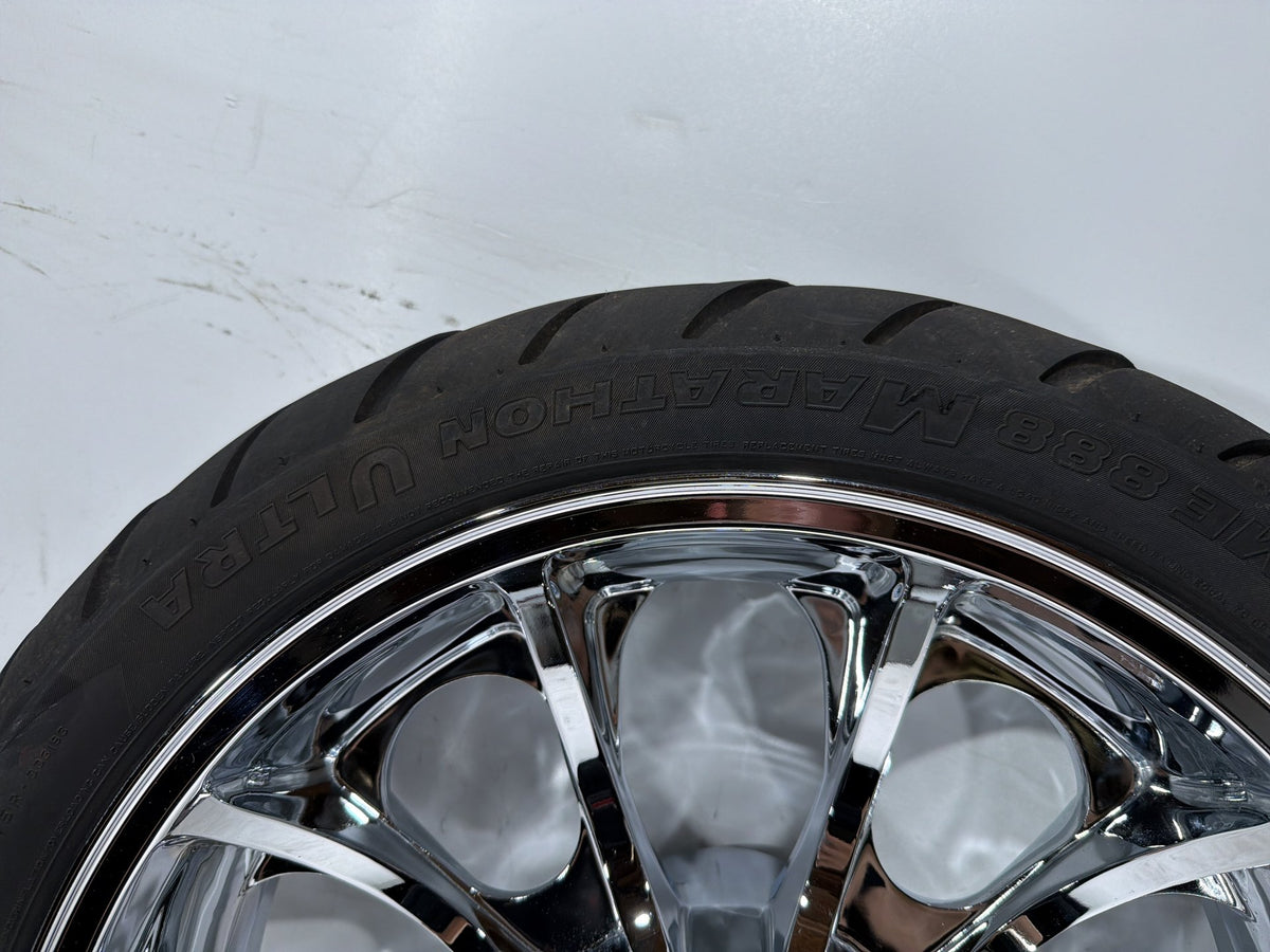 12 Harley Street Glide Touring FLHX OEM Rear Wheel Rim Tire 180/55B18 18" Chrome
