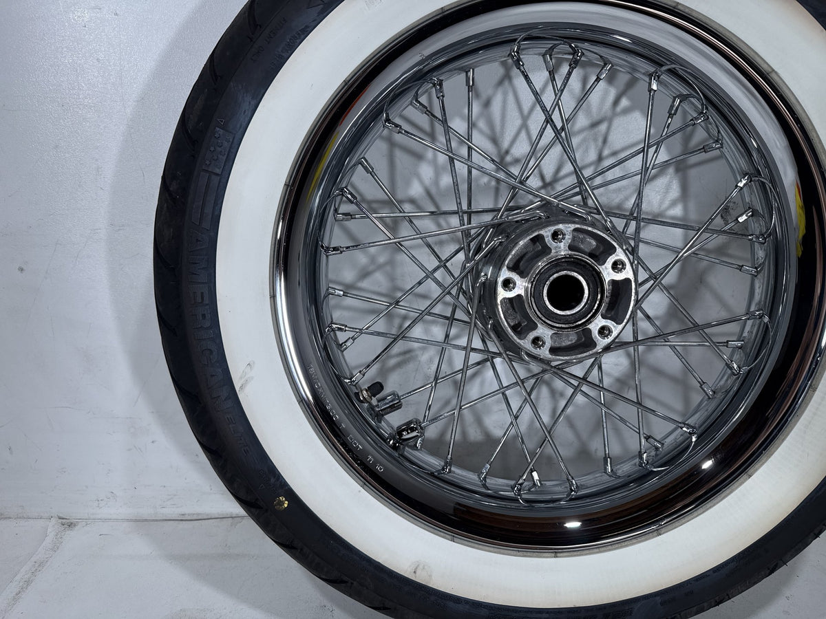 2011 Harley Softail Deluxe FLSTN OEM Front Wheel Rim Tire Spoked MT90B16 16"