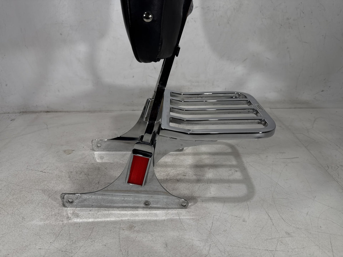 2001 Harley Heritage Softail Classic OEM Rear Sissy Bar w/ Backrest Cushion Pad