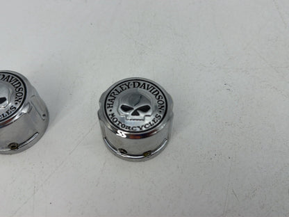 1986 - 1998 Harley-Davidson Softail Heritage Classic Front Wheel Axle Nut Covers Caps 43163-08A