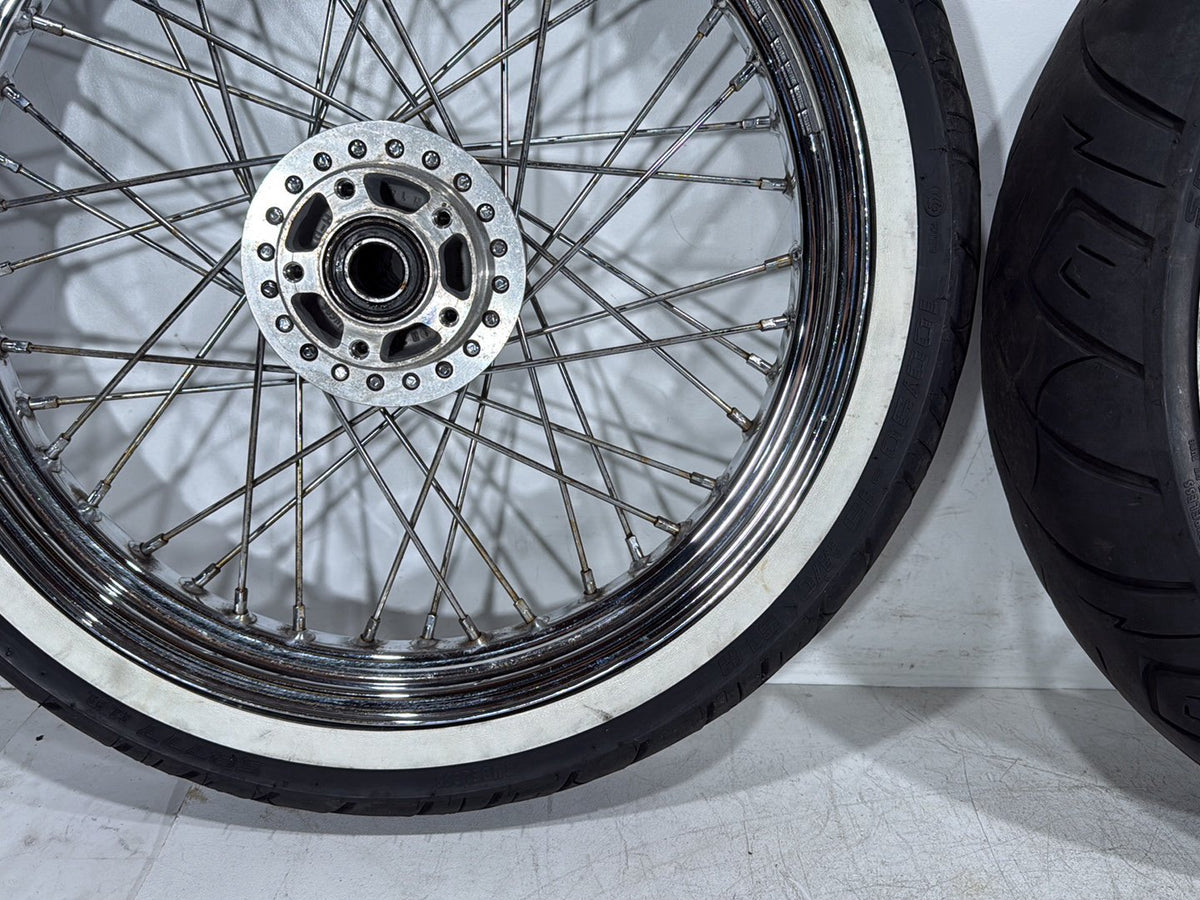 2007 Harley Dyna Street Bob FXDB OEM Front Rear Wheel Rim Tire Spoked