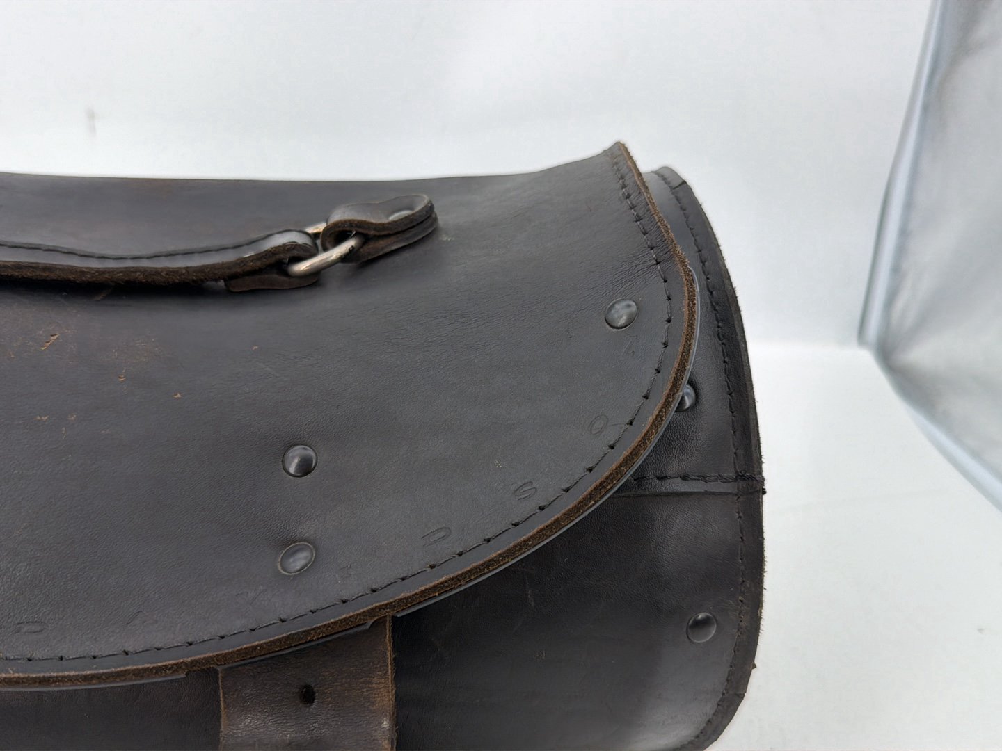 2007 - 2017 Harley-Davidson Dyna Super Glide Custom Front Onboard Tool Bag Leather Storage A120834-0