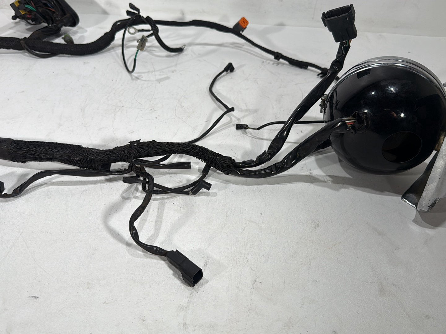 01 Harley Sportster 883 XLH883 OEM Headlight Headlamp Halogen w/ Main Wire CARB