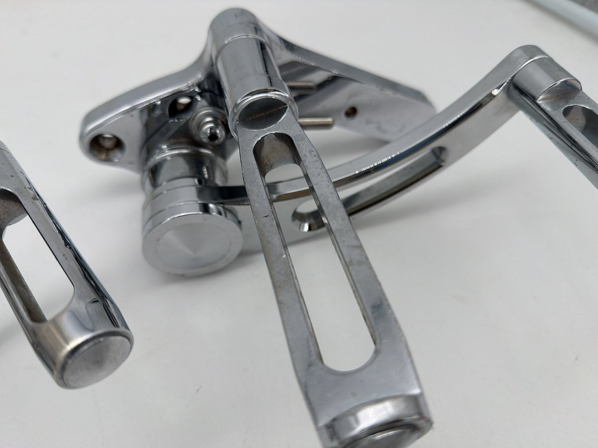1994 Harley Softail Custom Left Right Foot Brake Control Pegs Kuryakyn Slotted