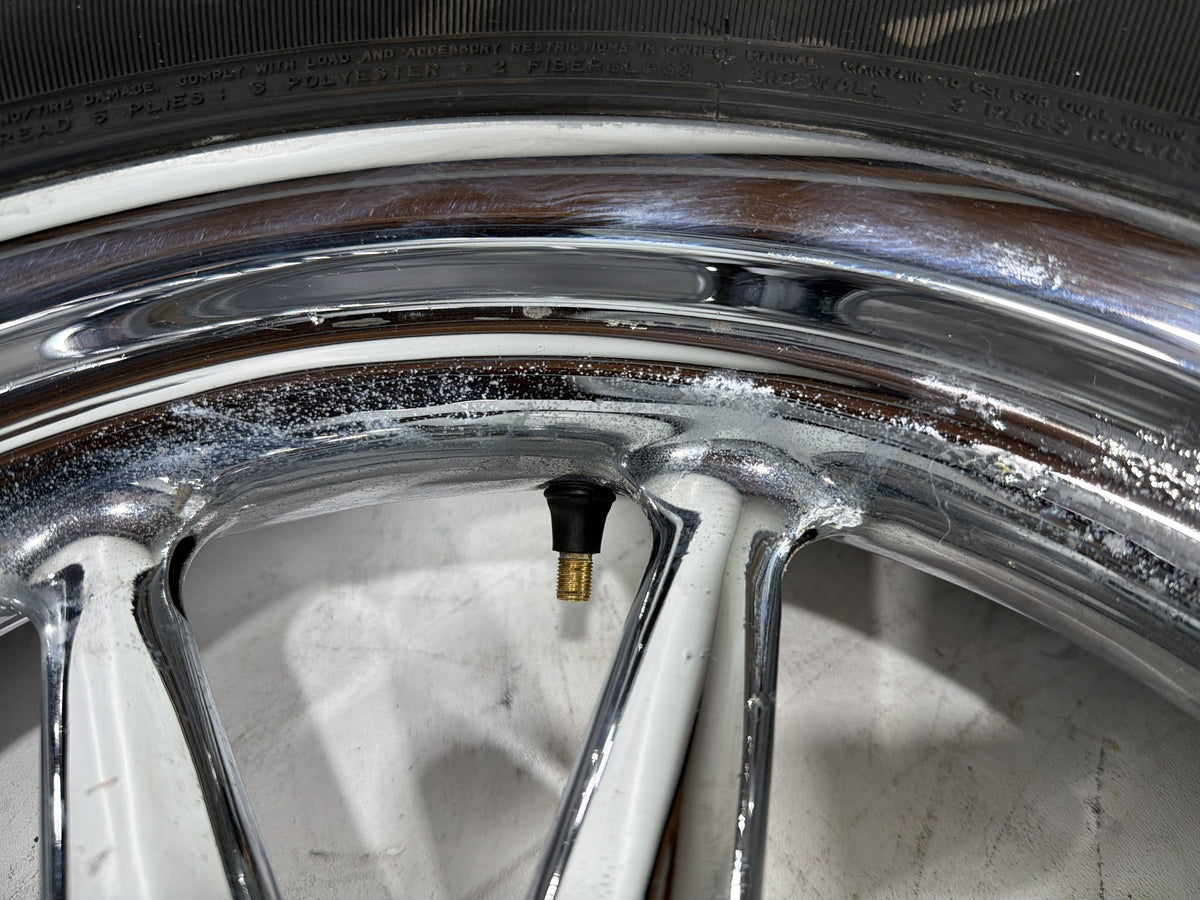 04 Harley Electra Glide Touring Ultra OEM Rear Wheel Rim Tire MT90B16 16" CHROME