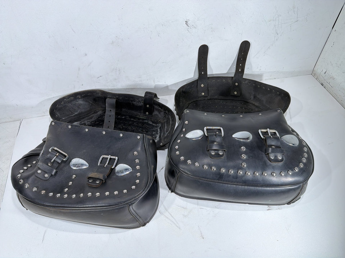 1997 Harley Heritage Softail Classic Rear Left Right Saddlebags Luggage Leather