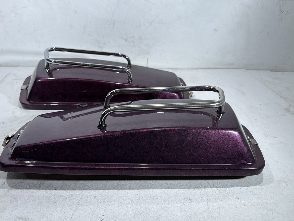 90 Harley Electra Glide Touring Sport OEM Left & Right Saddlebag Lid Cover Caps