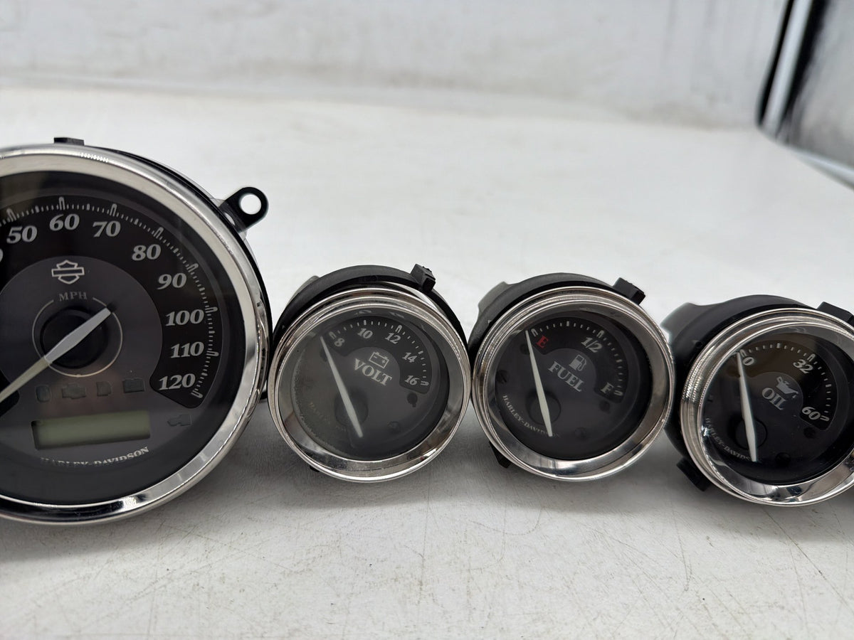 10 Harley Electra Glide Touring OEM Air Oil Volt Fuel Tacho Speedo Gauges 62K