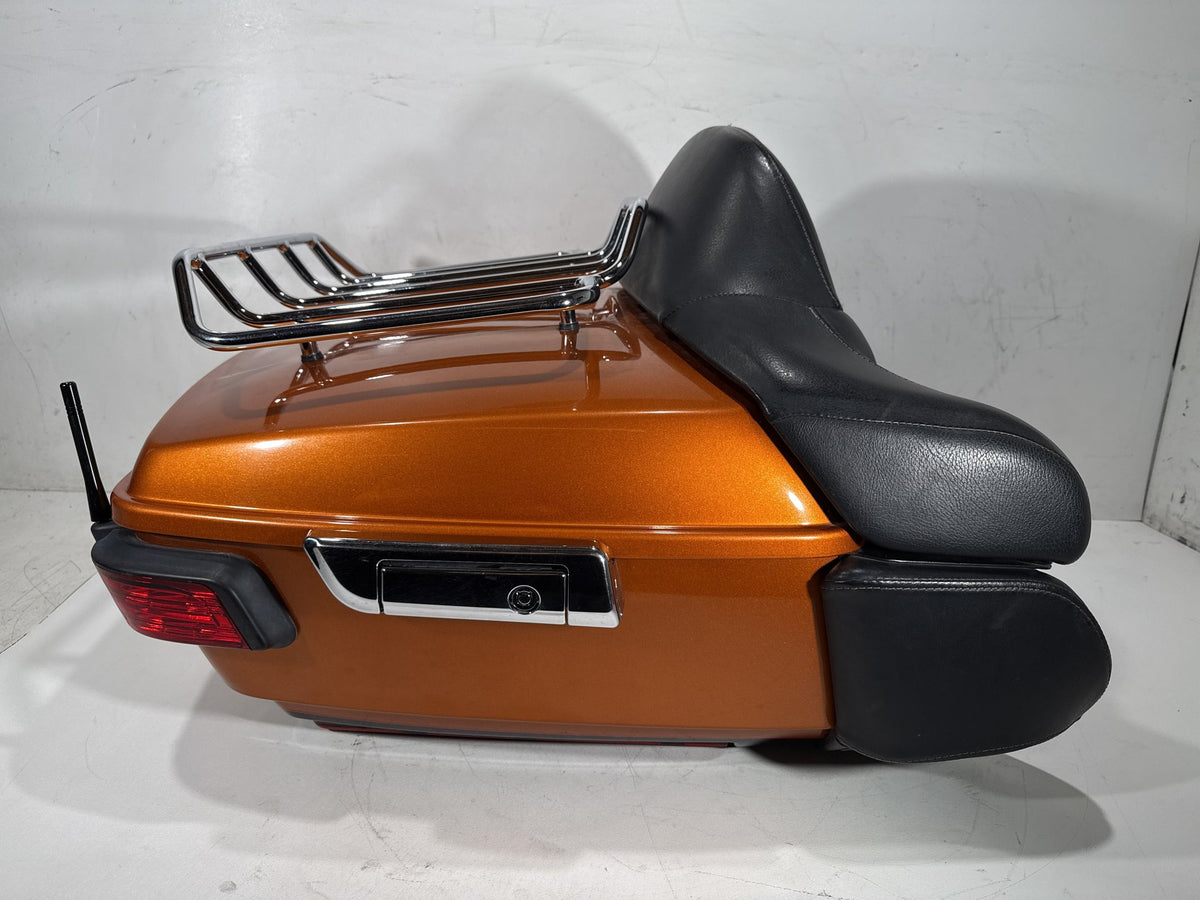 2014 Harley Electra Glide Touring Ultra OEM Pass Backrest Tour Pak Luggage NOKey