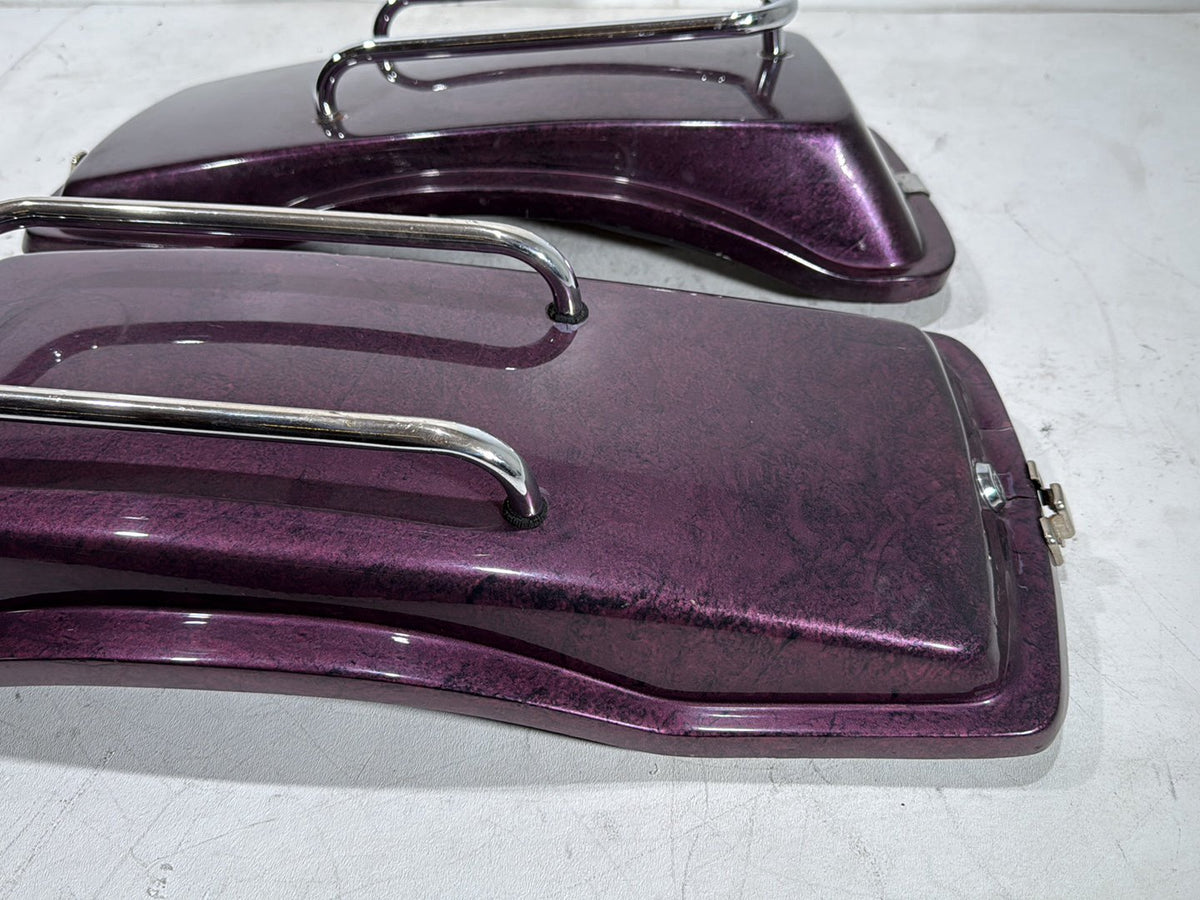 90 Harley Electra Glide Touring Sport OEM Left & Right Saddlebag Lid Cover Caps