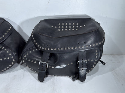 2007 Harley Softail Heritage Classic FLSTC OEM Rear Left Right Saddlebags Luggage Leather