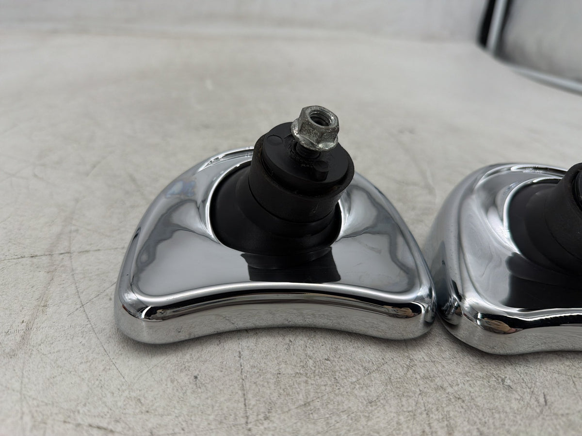 04 Harley Electra Glide Touring OEM Right & Left Fairing Rear View Mirror CHROME