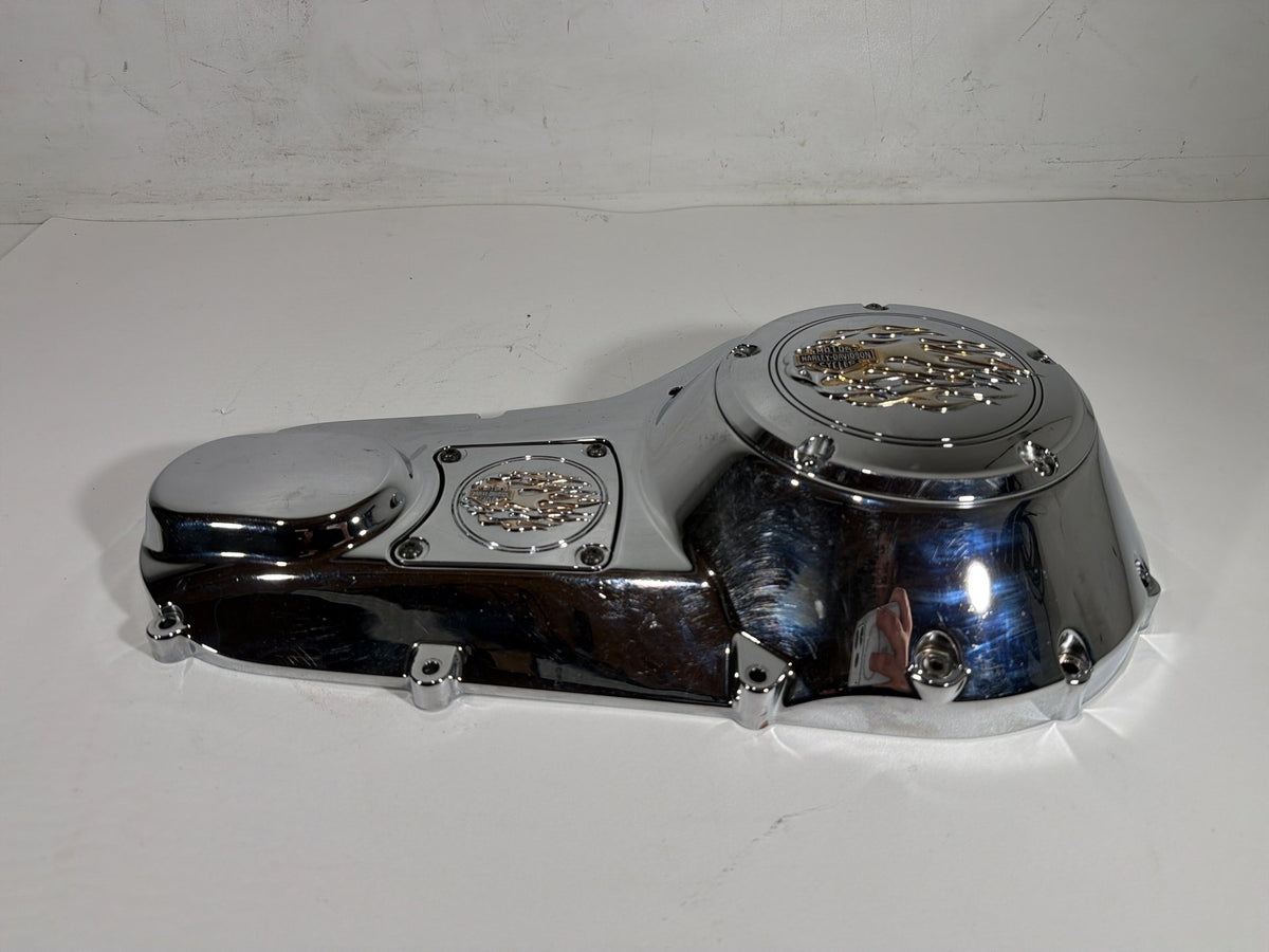 2004 Harley Electra Glide Touring Ultra OEM Outer Primary Clutch Cover FLAME