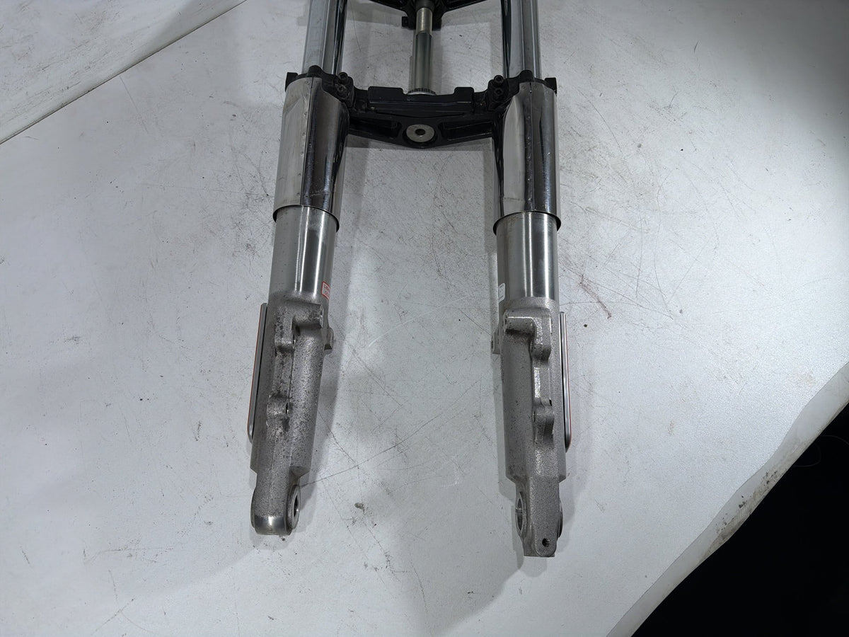 15 Harley Electra Glide Touring Front Triple Tree Set & LH RH Fork Legs Sliders