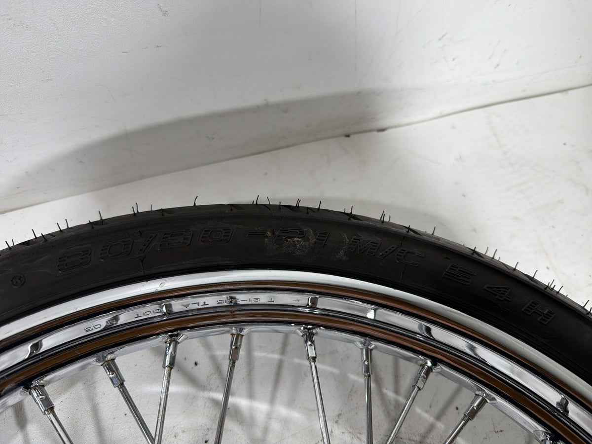2006 Harley Softail Deuce FXSTDI OEM Front Wheel Rim Tire Spoked 90/80-21 21"
