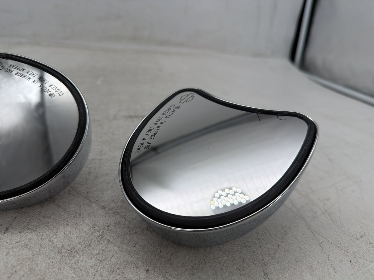 04 Harley Electra Glide Touring OEM Right & Left Fairing Rear View Mirror CHROME
