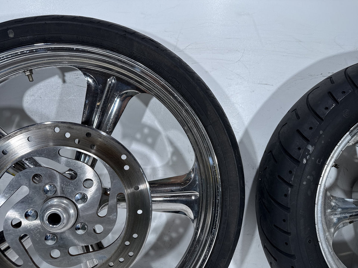 2001 Harley Softail Standard Front Rear Wheel Rim Tire MH90/21 130/90-16 16" 21"