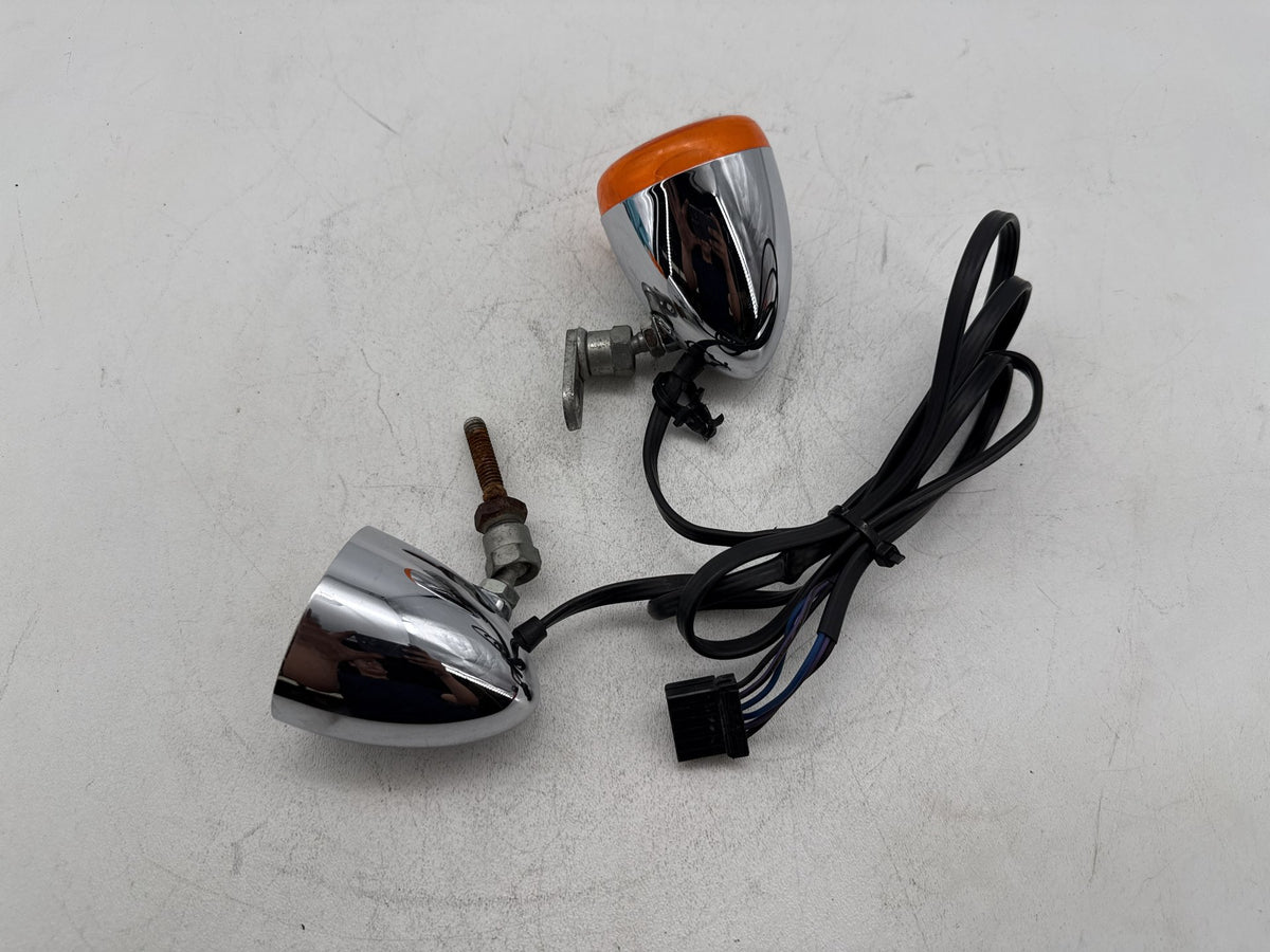 2008 Harley Softail Custom FXSTC OEM Front Left Right Turn Signal Indicators