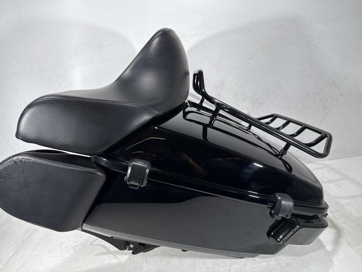 2014 Harley Touring FLHTK Electra Glide OEM Pass Backrest Tour Pak Luggage NOKey