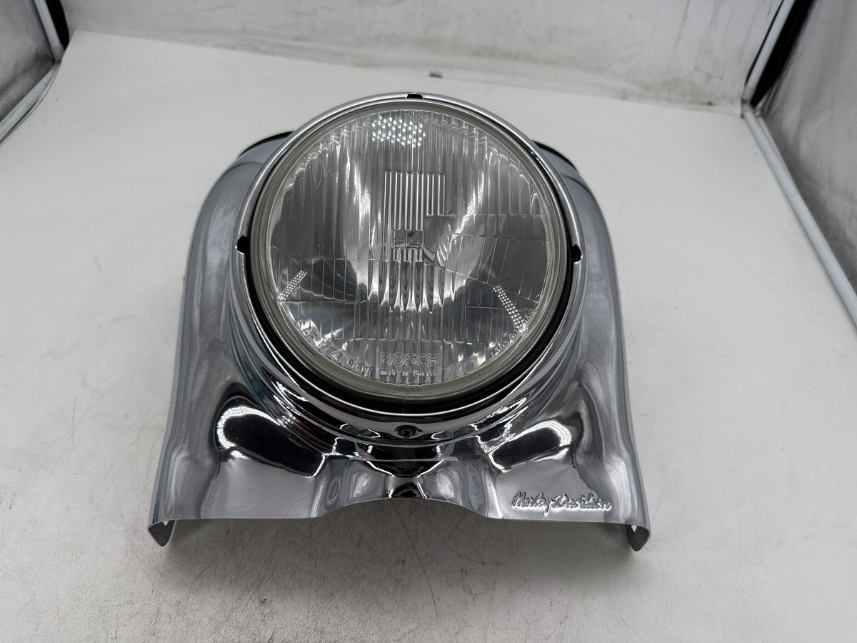 93 Harley Electra Glide Touring Headlight Headlamp Head Light Halogen w/ Nacelle