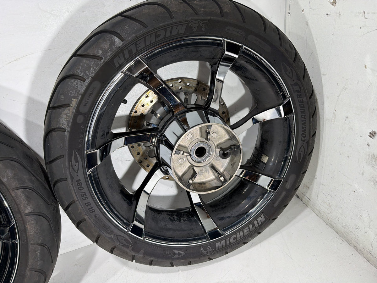 2010 Harley Street Glide Touring FLHX OEM Front & Rear Wheel Rim Tire 18" 18"