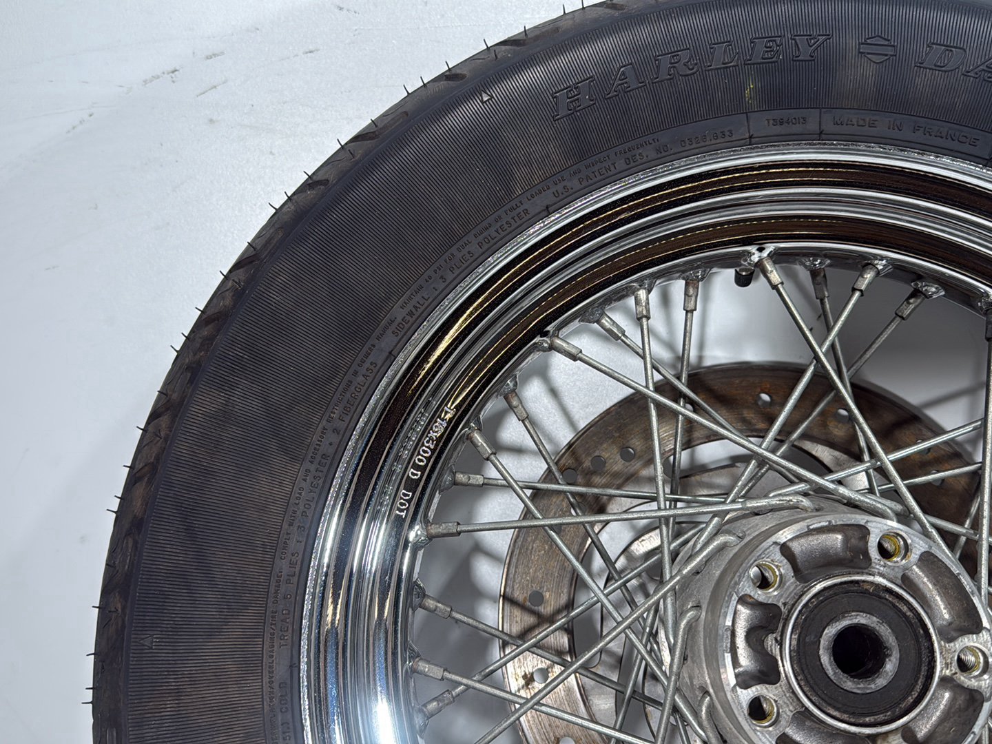 2002 Harley Heritage Softail Classic FLSTC OEM Front Rear Wheel Rim Tire Spoked