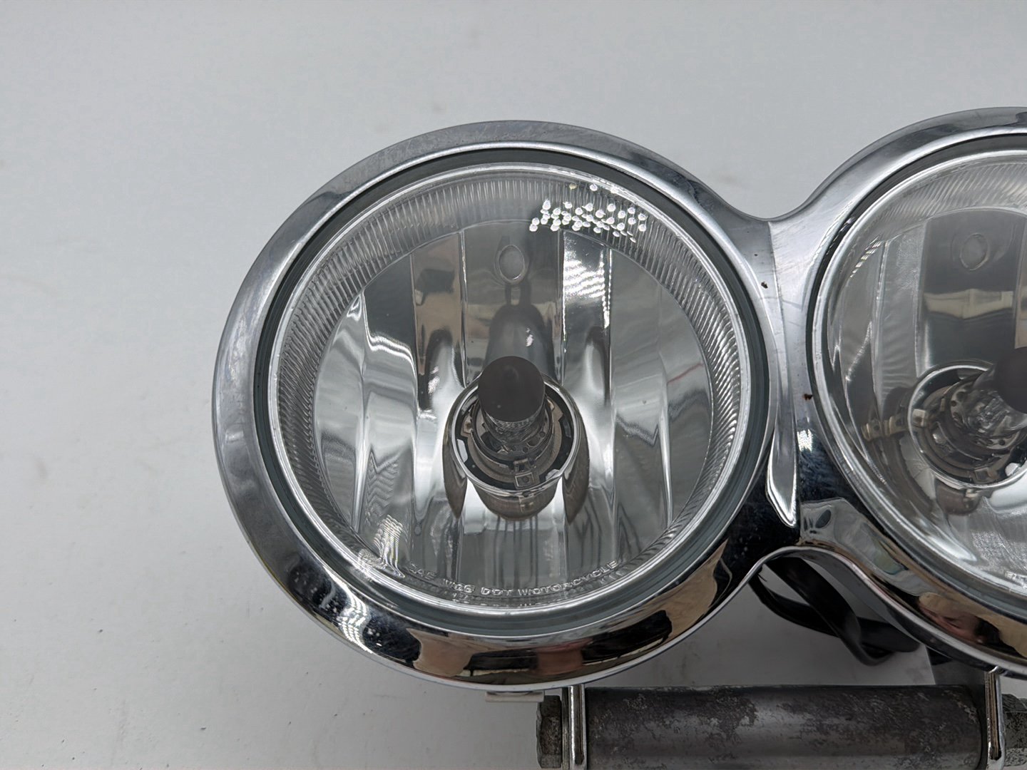 2008 Harley Dyna Fat Bob FXDF OEM Headlight Headlamp Head Light Halogen DUAL