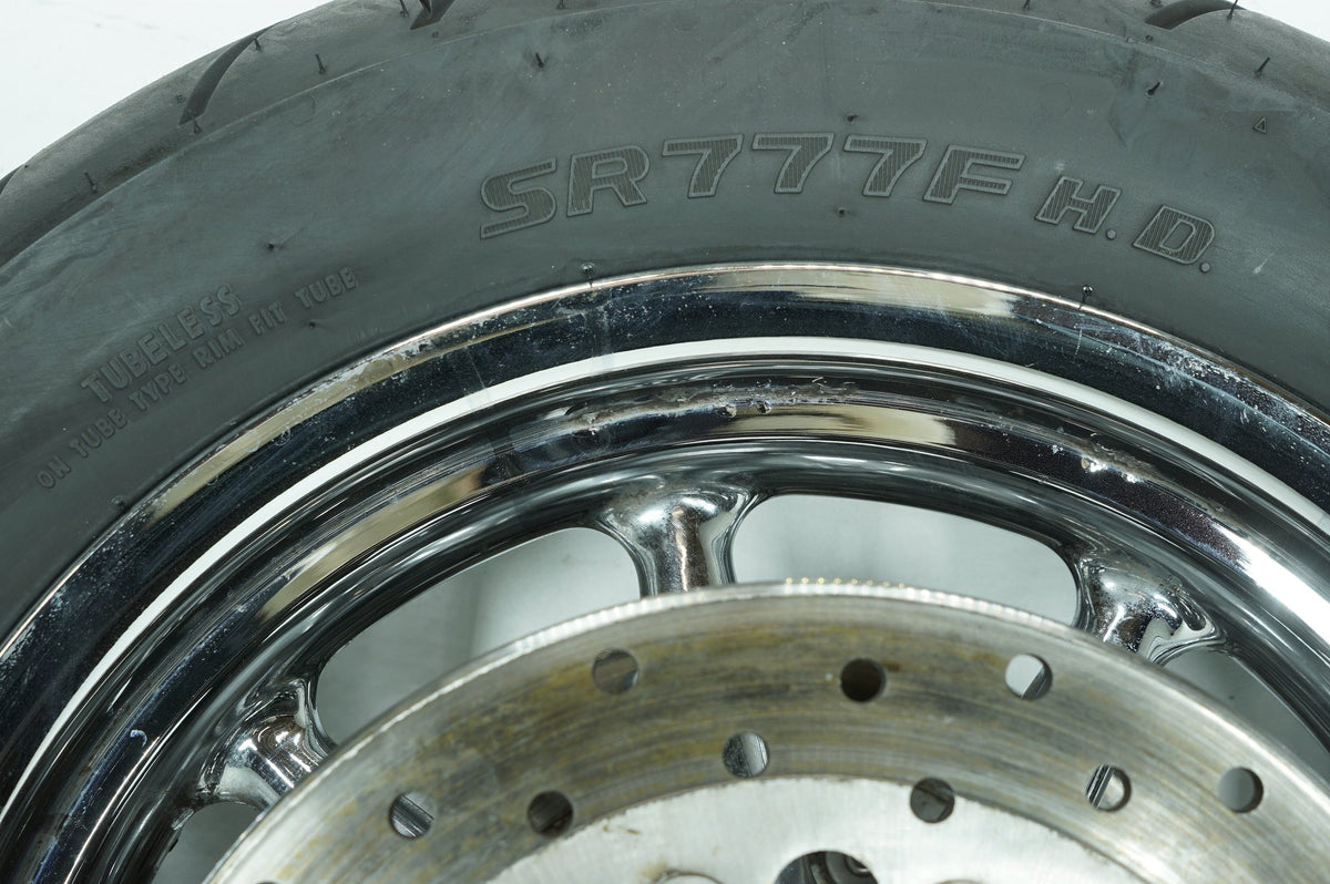 07 Harley Touring CVO Electra Screamin Eagle OEM Front Wheel Rim Tire 130/90B16