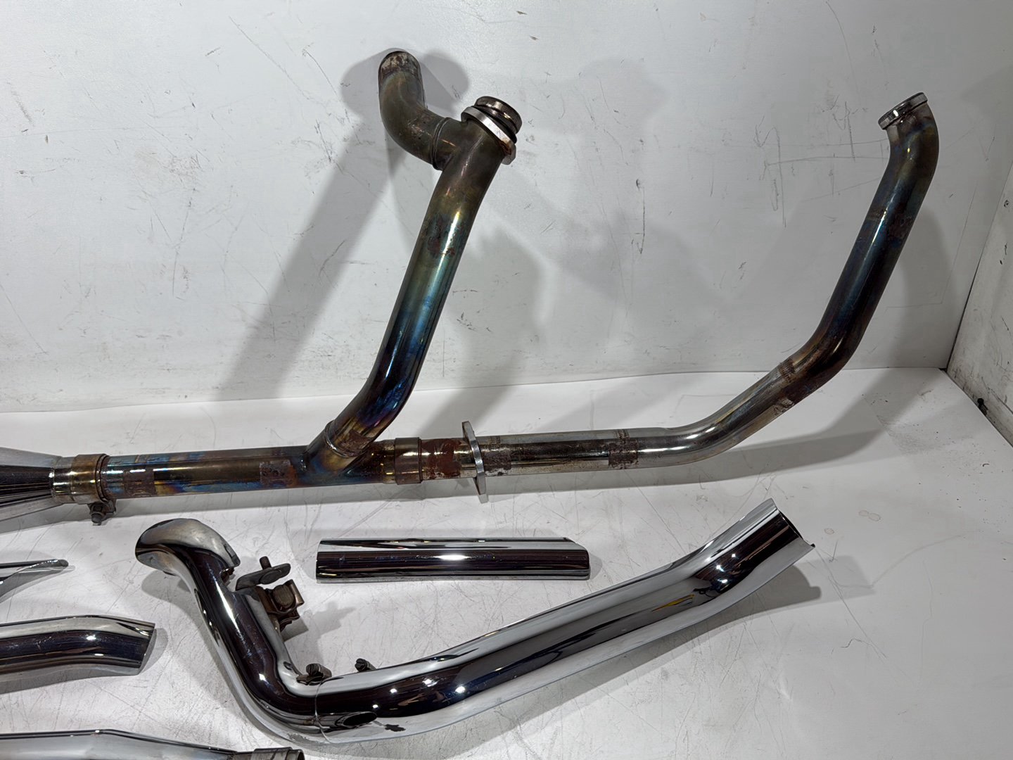 03 Harley Road King Touring FLHRCI Classic Exhaust Header Pipes Muffler RINEHART