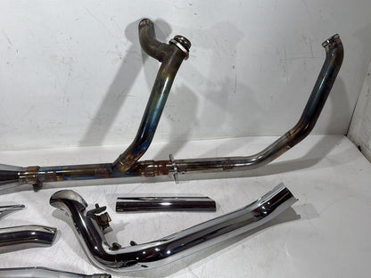 03 Harley Road King Touring FLHRCI Classic Exhaust Header Pipes Muffler RINEHART
