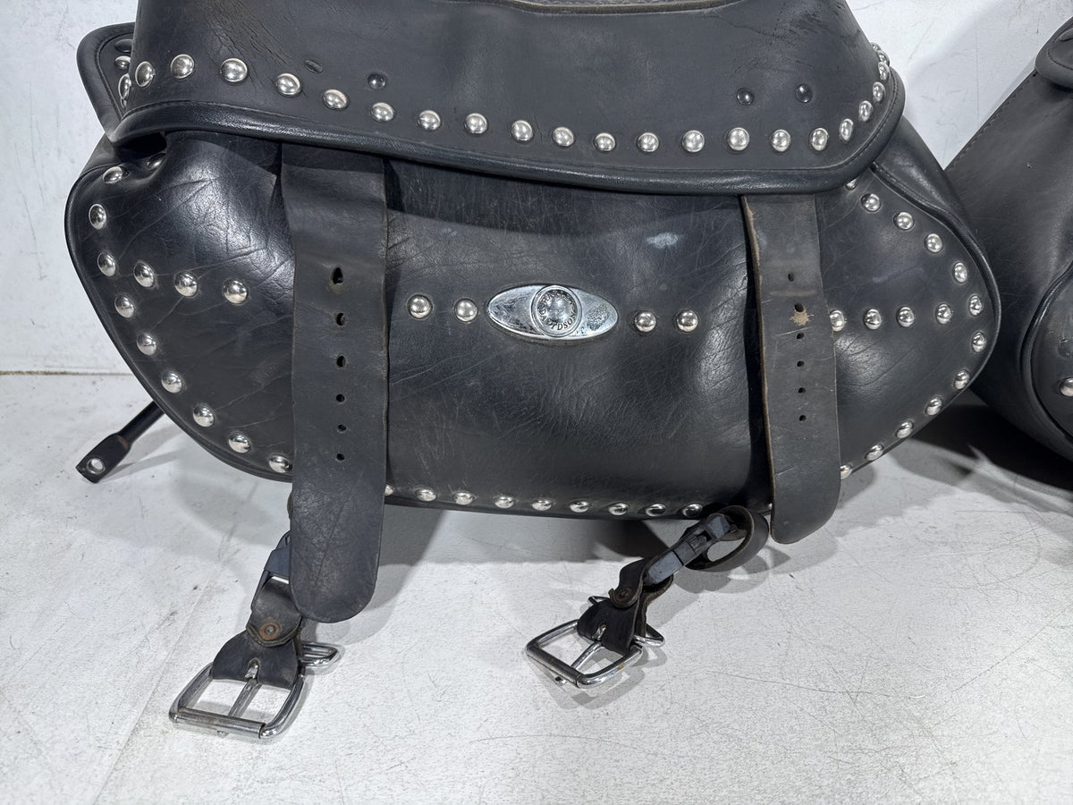 2001 Harley Heritage Softail Classic Rear Left Right Saddlebags Luggage Leather