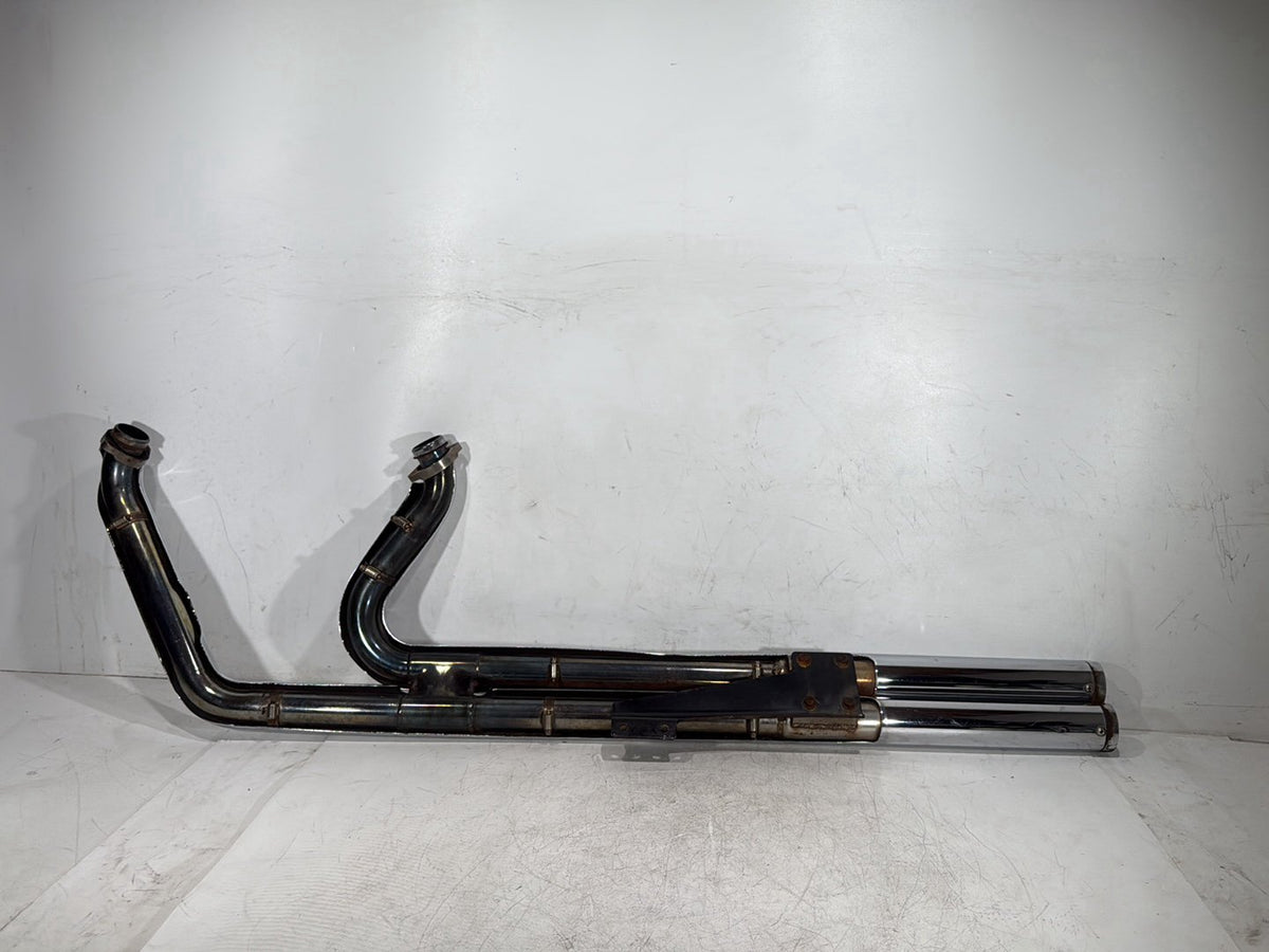 2005 Harley Softail Fat Boy FLSTF OEM Exhaust Header Pipes Vance & Hines