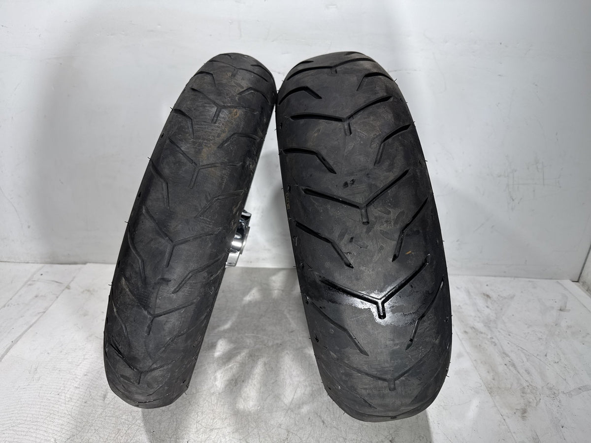 2009 Harley Electra Glide Touring CVO Eagle Front & Rear Wheel Rim Tire 16" 17"