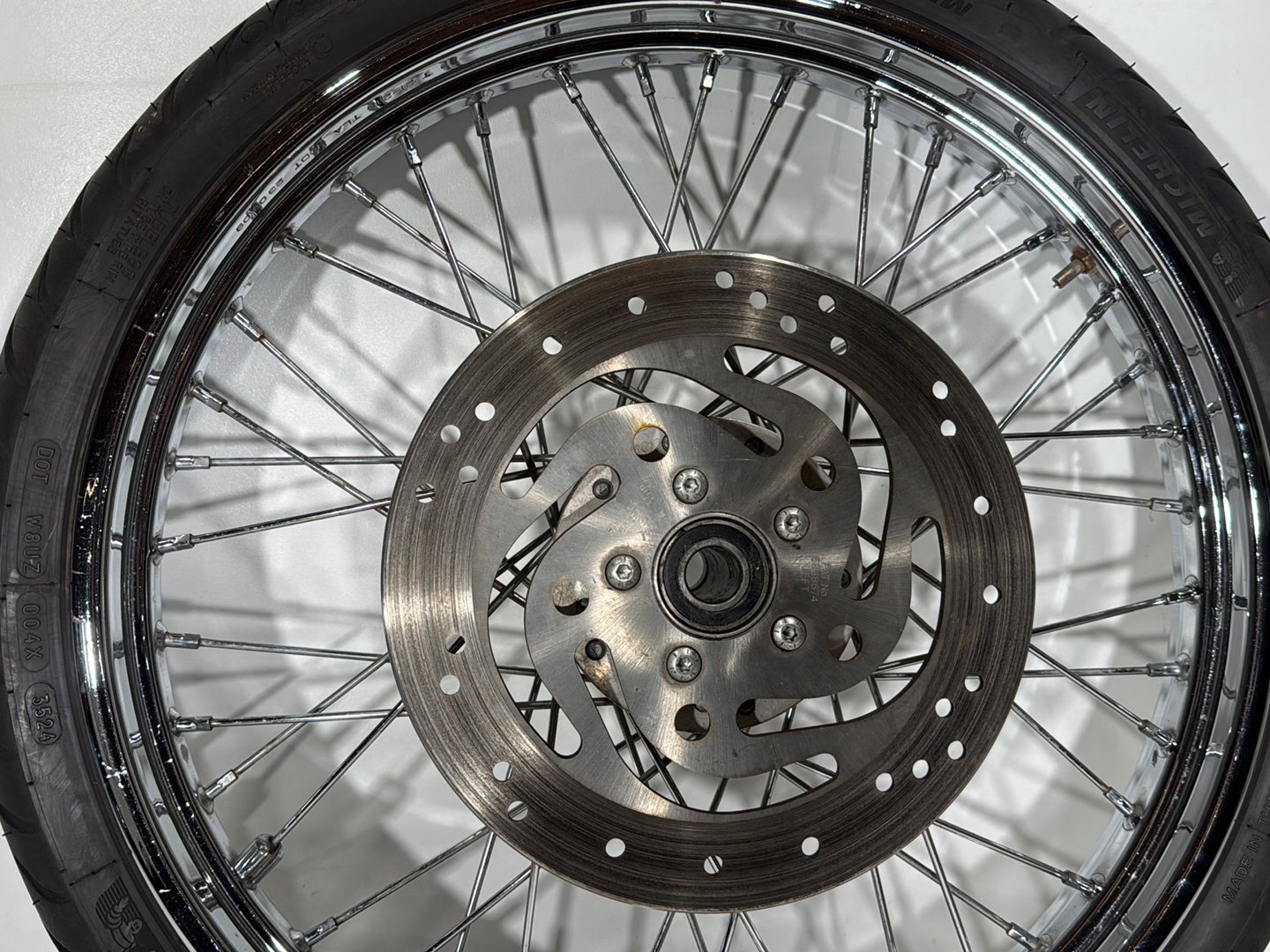 09 Harley Sportster XL1200 1200 Low OEM Front Wheel Rim Tire Spoked MH90-21 21"