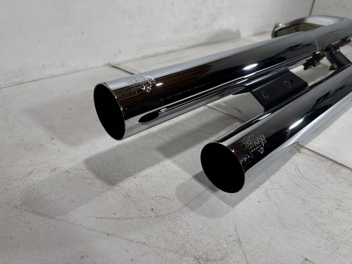 2011 Harley Softail Deluxe FLSTN OEM Exhaust Header Pipes Muffler Vance & Hines