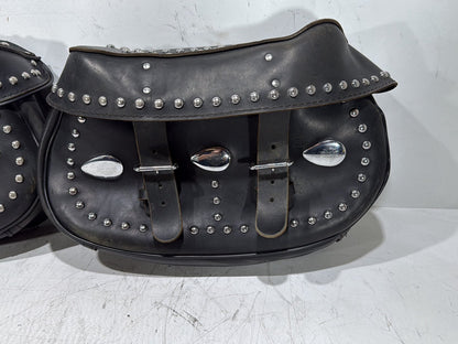 1991 Harley Heritage Softail Classic FLSTC OEM Rear Left Right Saddlebags Luggage Leather