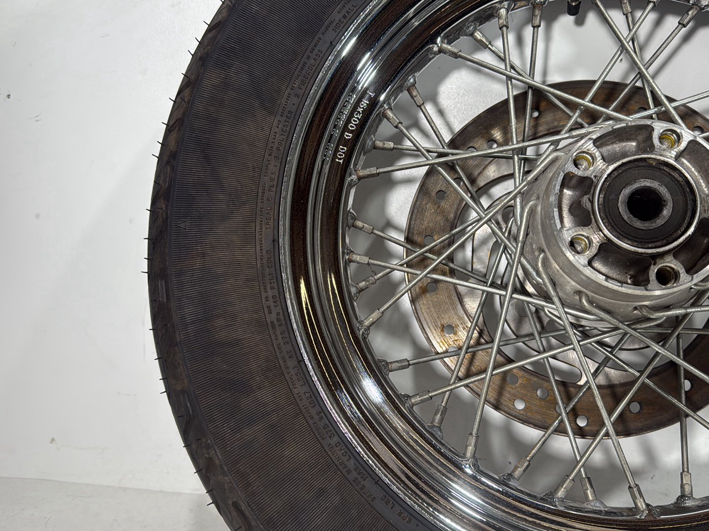 2002 Harley Heritage Softail Classic FLSTC OEM Front Rear Wheel Rim Tire Spoked