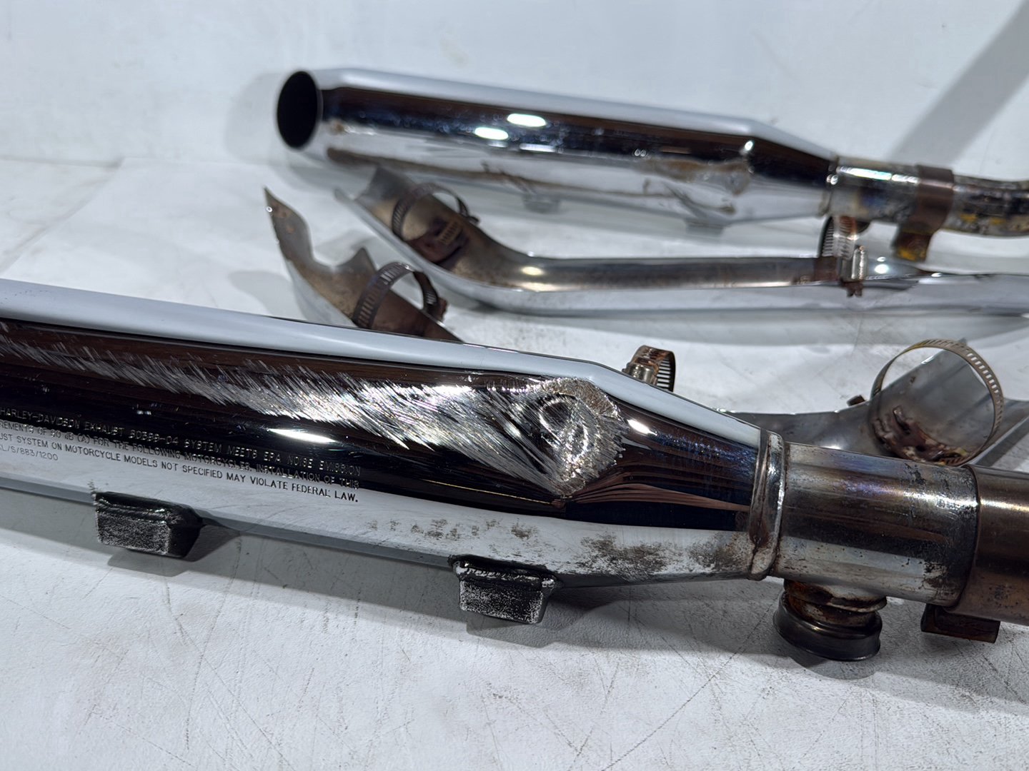 2013 Harley Forty-Eight Sportster 1200X OEM Exhaust Header Pipes Muffler
