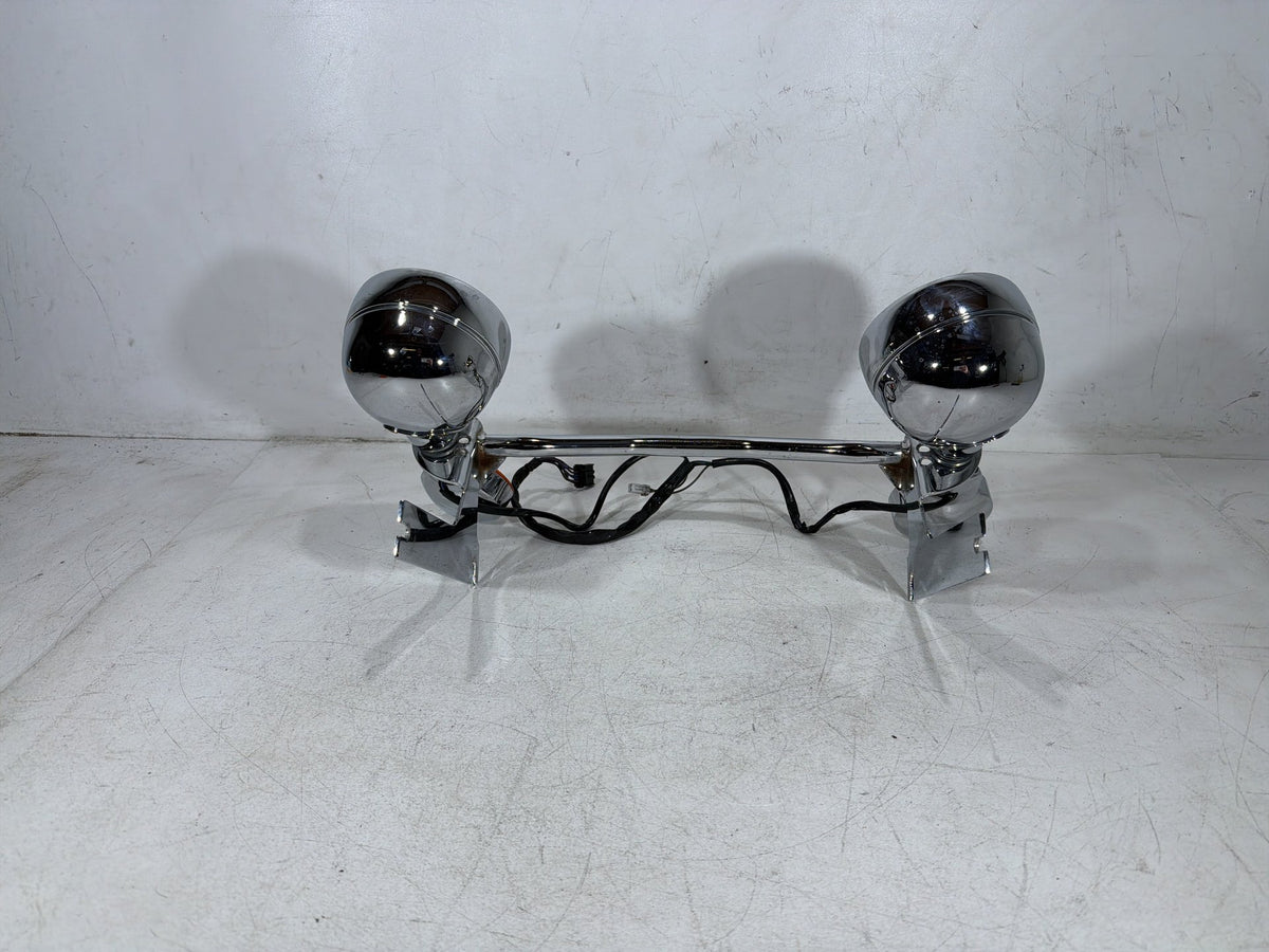 97 Harley Road King Touring FLHR OEM Front Turn Signal Indicators Aux Light Bar