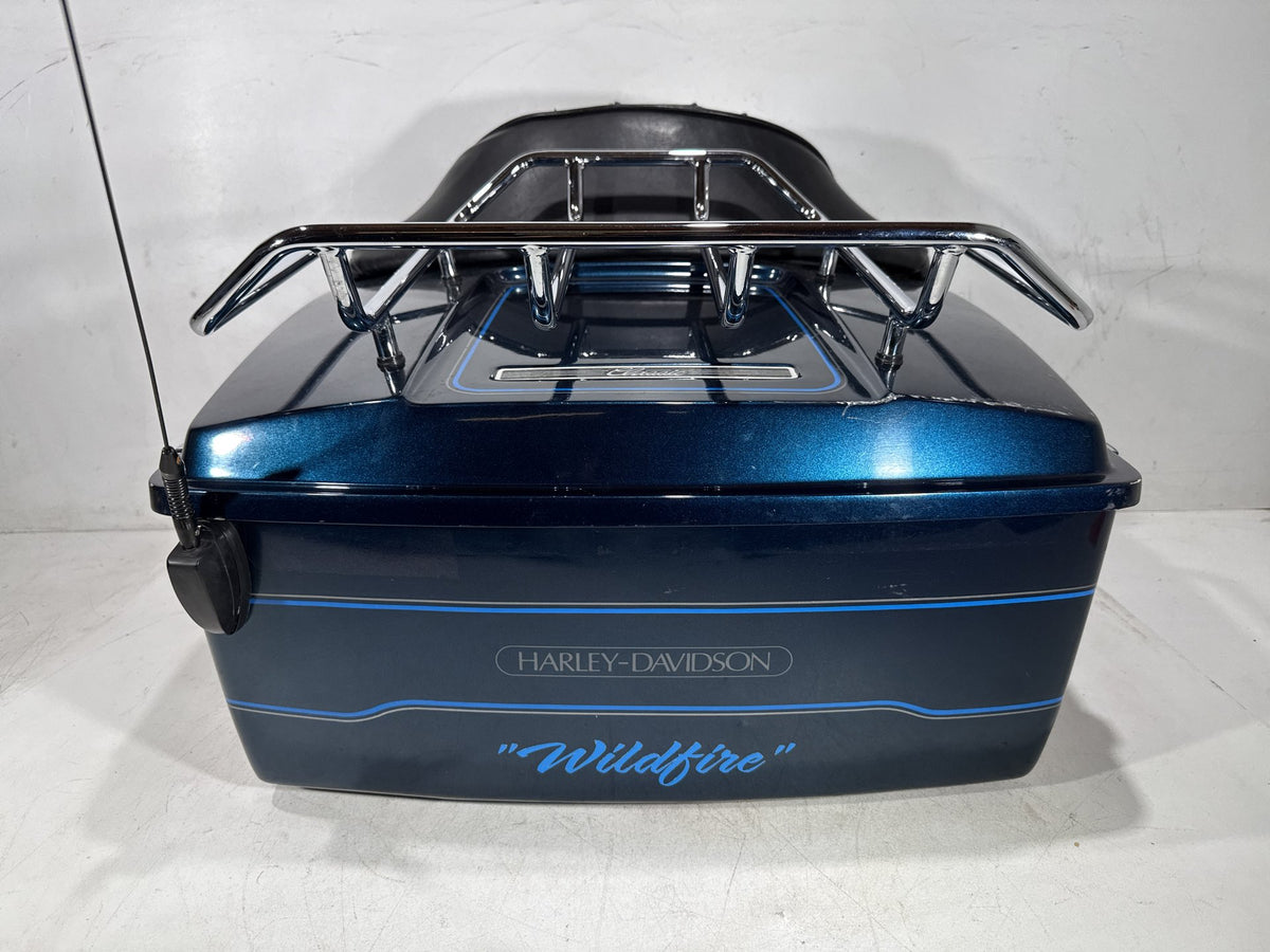 02 Harley Electra Glide Touring Classic OEM Pass Backrest Tour Pak Luggage NOKey