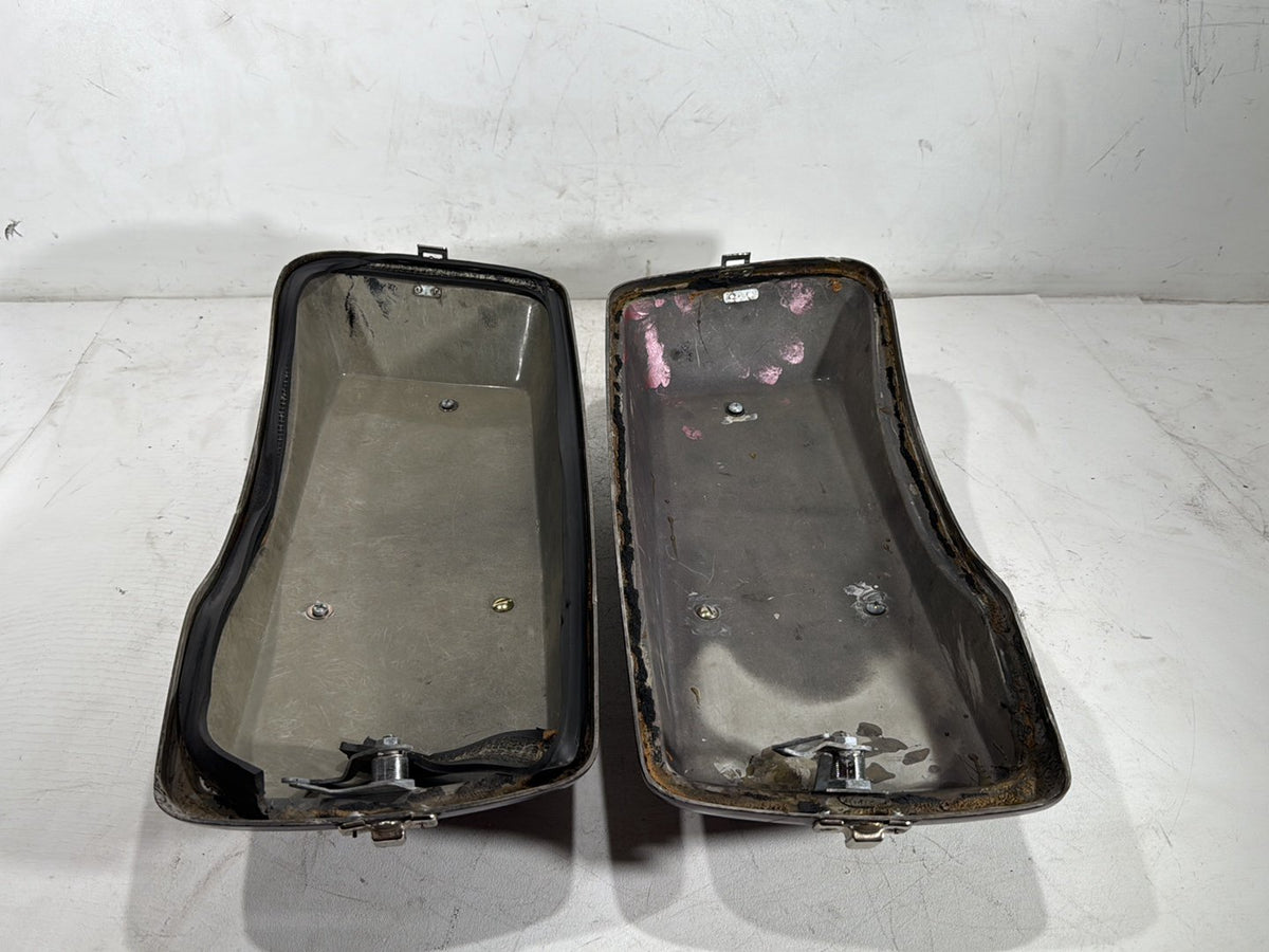 90 Harley Electra Glide Touring Sport OEM Left & Right Saddlebag Lid Cover Caps