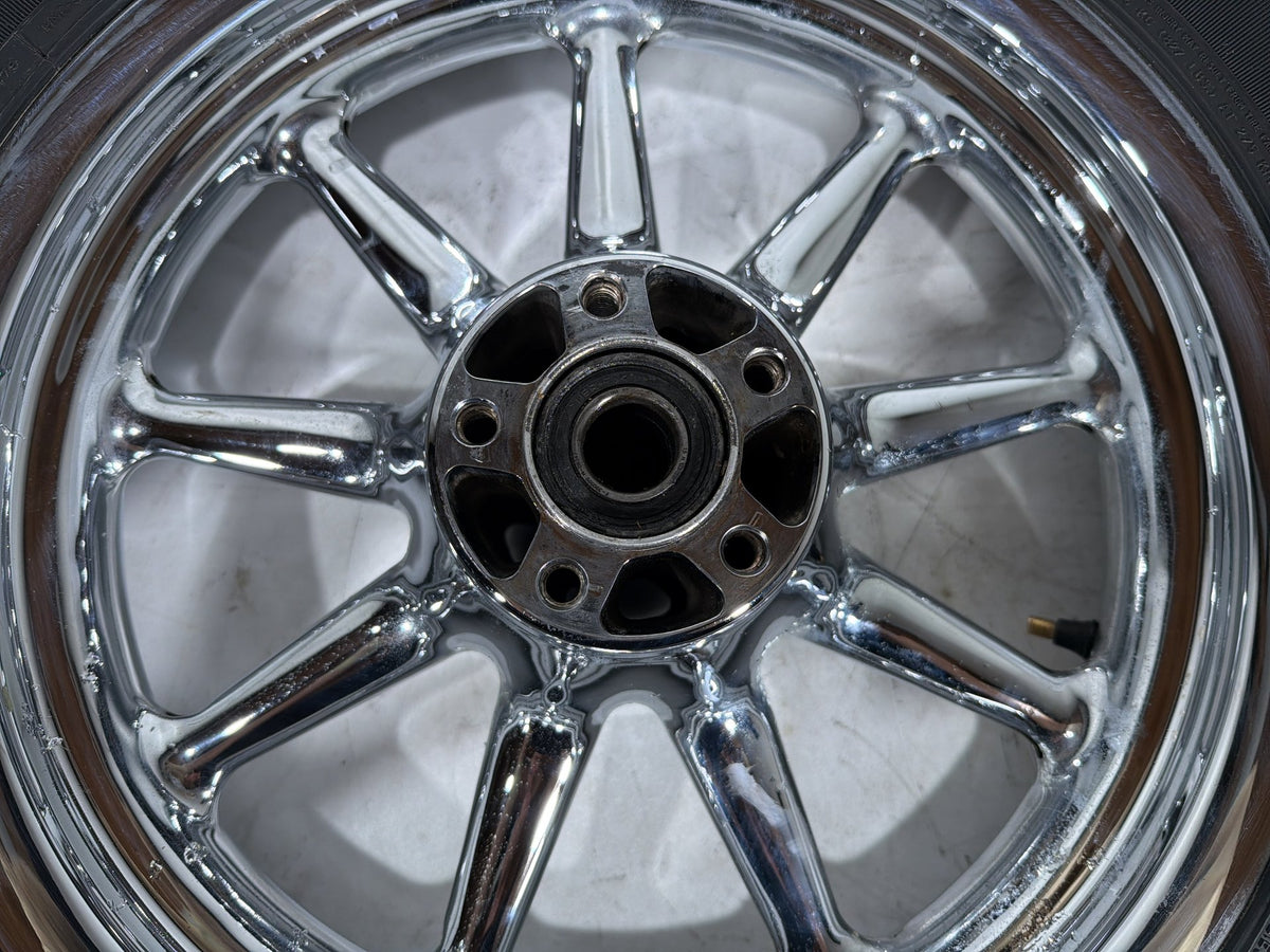 04 Harley Electra Glide Touring Ultra OEM Rear Wheel Rim Tire MT90B16 16" CHROME
