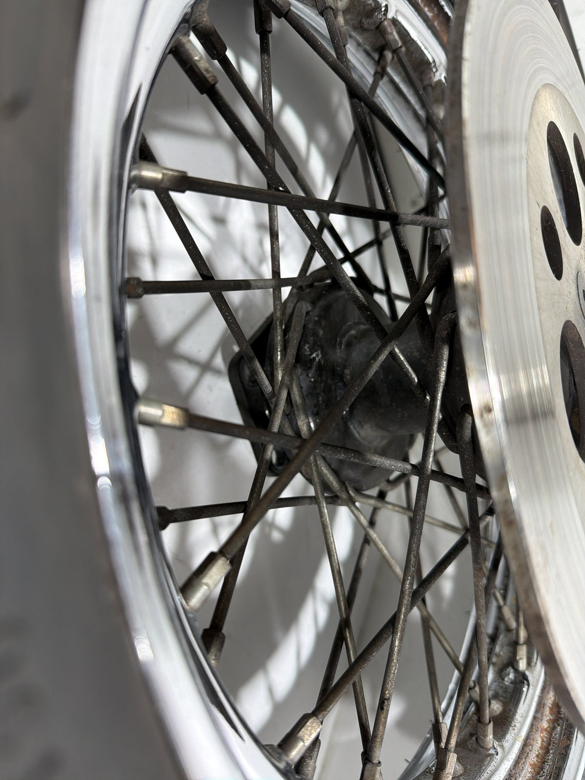 1991 Harley Sportster 883 Deluxe XLH883 Front Rear Wheel Rim Tire Spoked 16" 19"