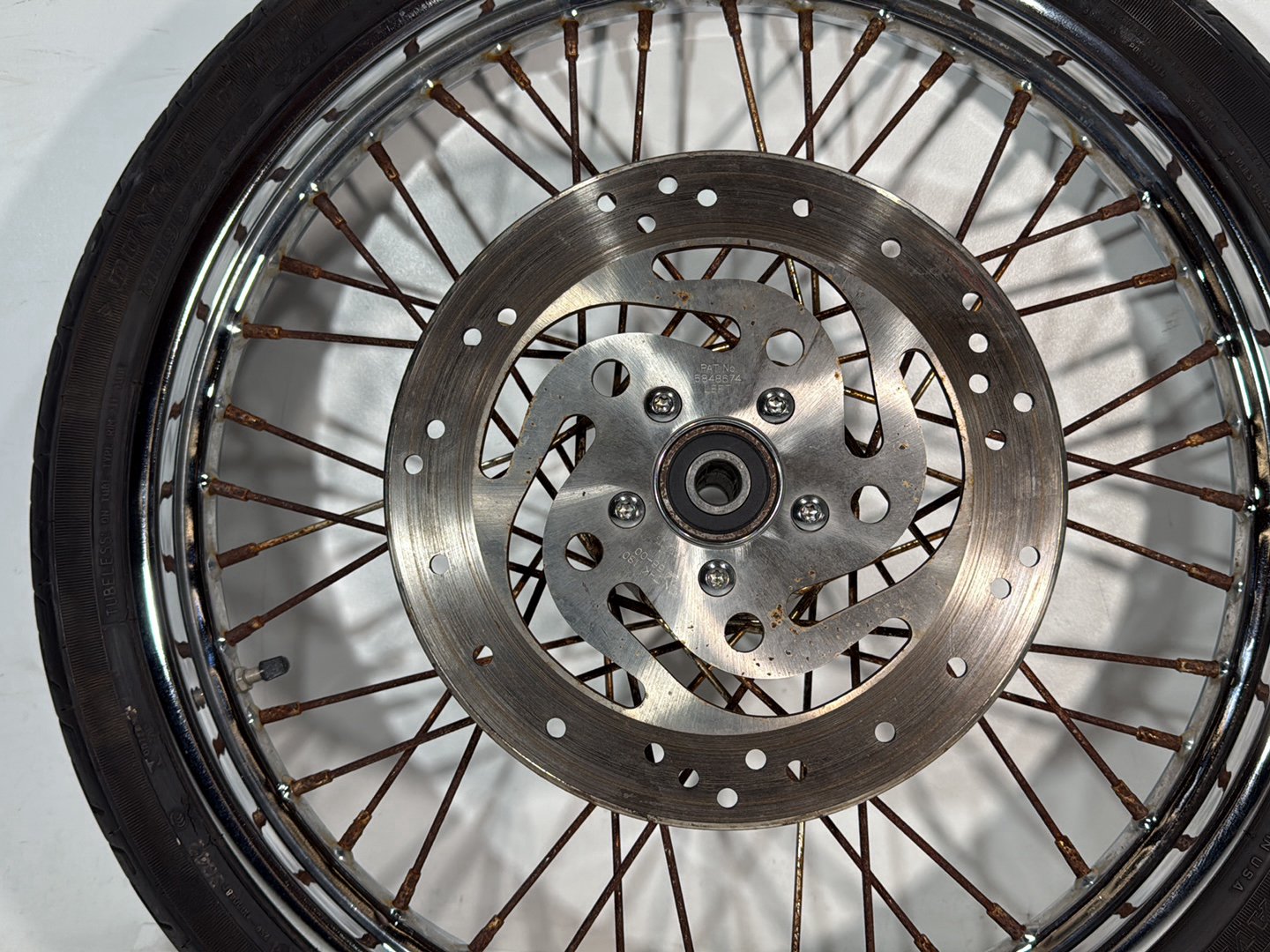 2005 Harley Dyna FXDWG Wide Glide OEM Front Wheel Rim Tire Spoked