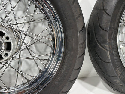 2011 Harley Heritage Softail Classic FLSTC Front Rear Wheel Rim Tire Spoked 16"