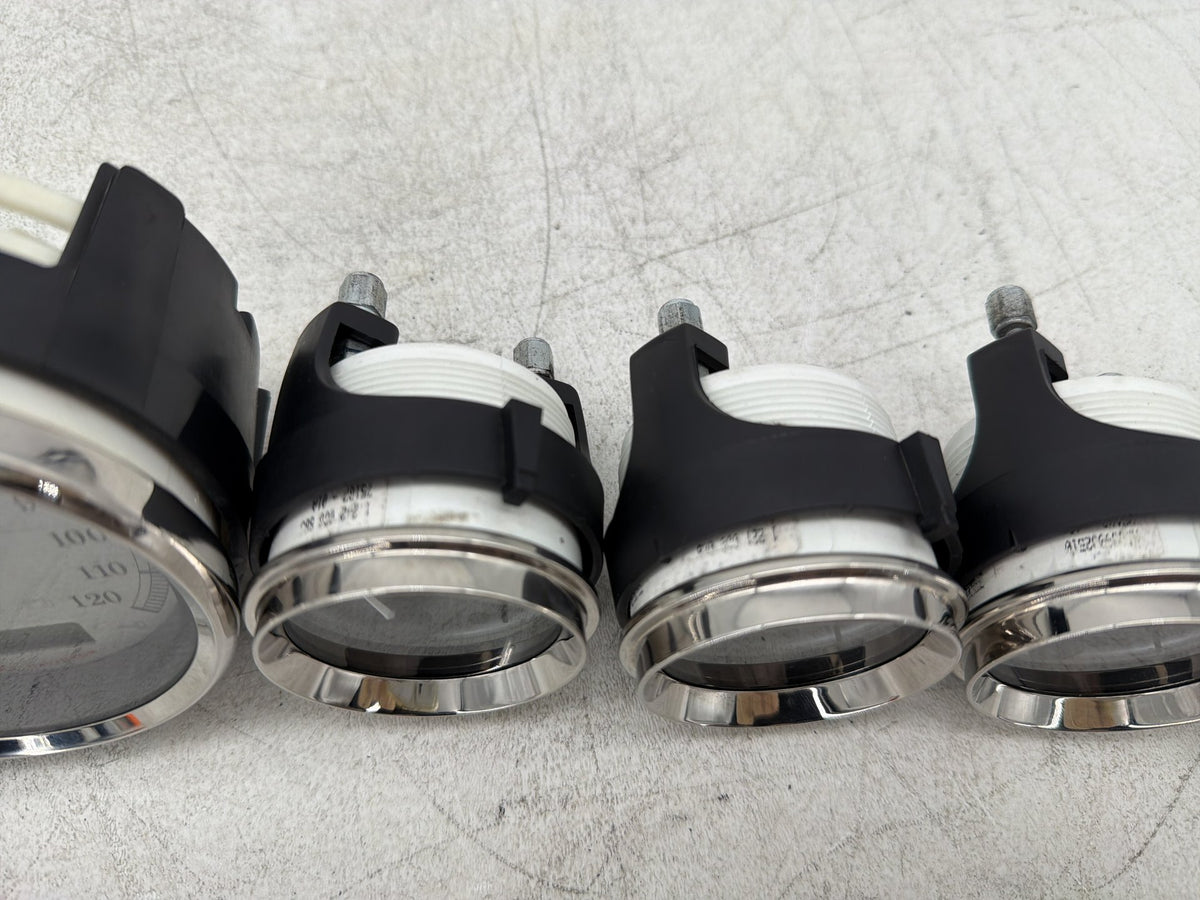 13 Harley Street Glide Touring Air Oil Volt Fuel Tacho Speedo Gauges Silver Face