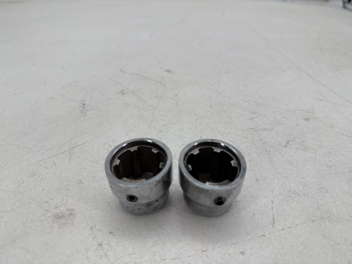 97 Harley Road King Touring FLHR OEM Front Wheel Axle Nut Covers Caps SCRATCHED
