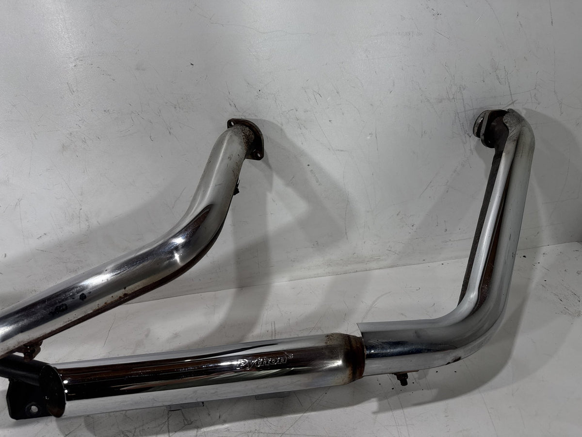 2002 Harley Heritage Softail Classic FLSTC Exhaust Header Pipes Muffler PYTHON