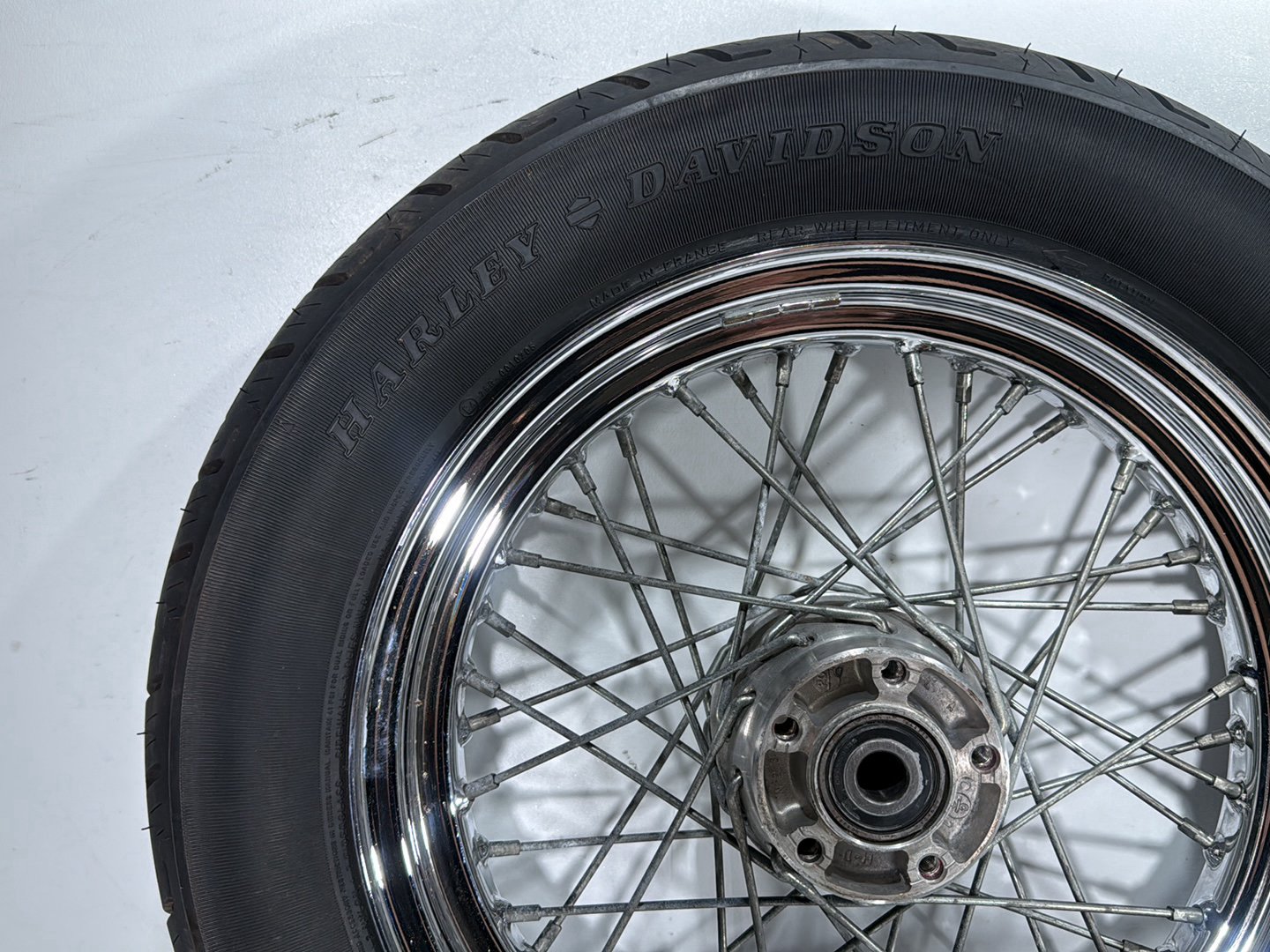 2001 Harley Sportster 883 Hugger XLH883 OEM Front Rear Wheel Rim Tire Spoked